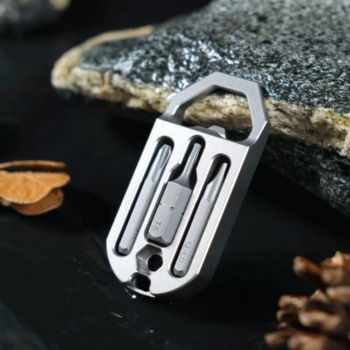 Titanium Pocket Multi Tools Screwdriver Bottle Opener Pry Bar Keychain EDC
