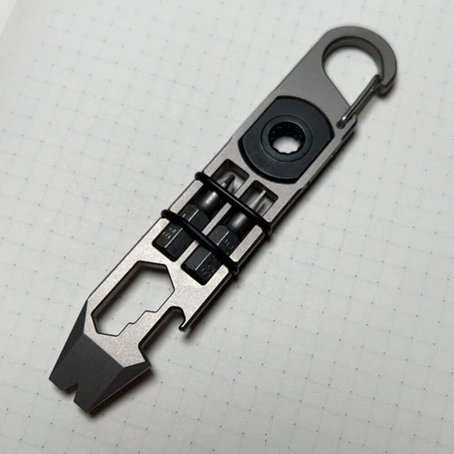 Titanium Alloy Ti Multi Pocket Pry Bar Crowbar EDC Tools Opener Screwdriver