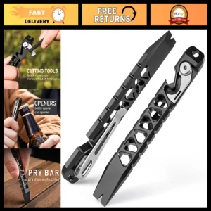 Titanium Pry Bar Multitool with Bottle Opener | EDC Companion for Camping & Outd