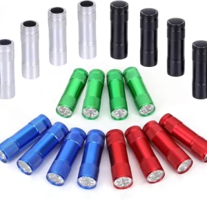 20-Pack Aluminum 6-LED Flashlights Set with AAA Batteries Included | Mini Flashl