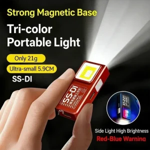 Mini COB LED Flashlight USB C Rechargeable Powerful Work Light with Clip Magnet