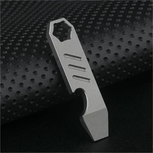 1PC Mini Titanium Tool Keychain Alloy Pry Bar EDC Crowbar Bottle Opener Pocket