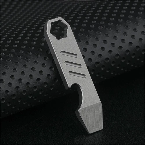 1PC Mini Titanium Tool Keychain Alloy Pry Bar EDC Crowbar Bottle Opener Pocket
