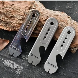 Pry Bar Crowbar Bottle Opener Portable Keychain Pocket Multi EDC Tool